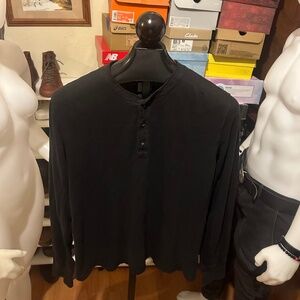 Rag & Bone Men’s Button Front Henley Shirt
